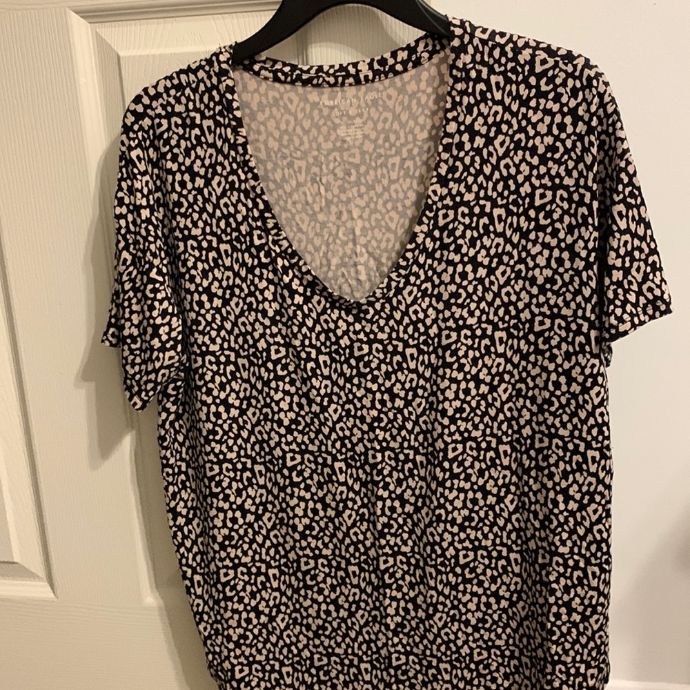 AE animal print top XS